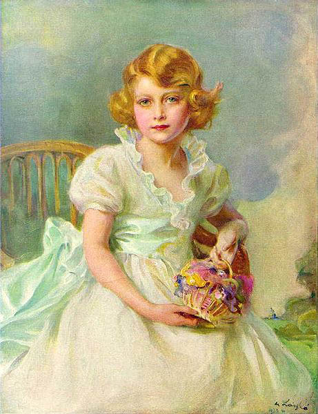 Princess Elizabeth of York, currently Queen Elizabeth II of the United Kingdom, painted when she was seven years ol